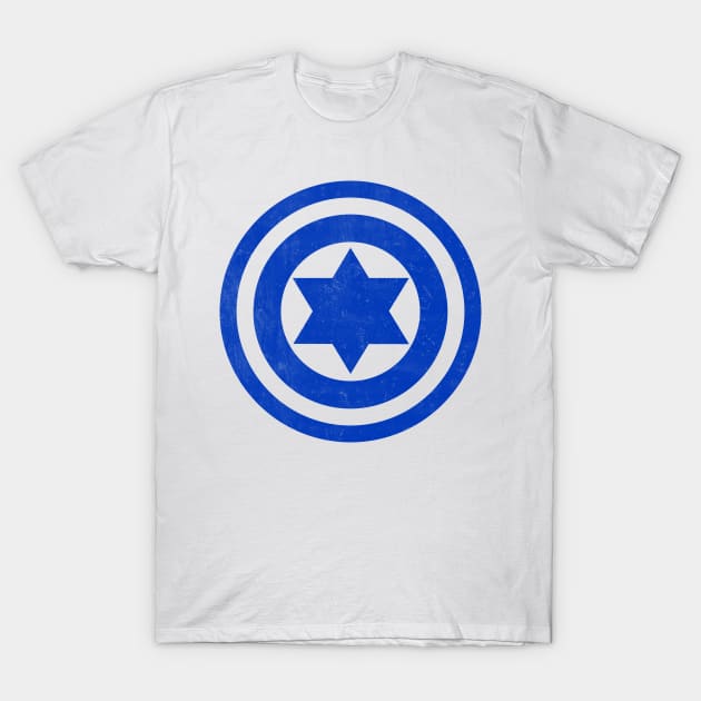 Captain Jew Funny Design 1 Blue Print T-Shirt by Eyanosa